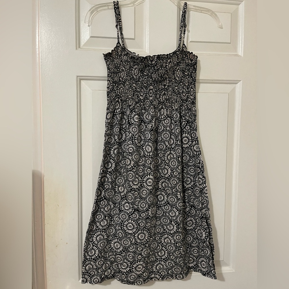 Black and white spaghetti strap dress